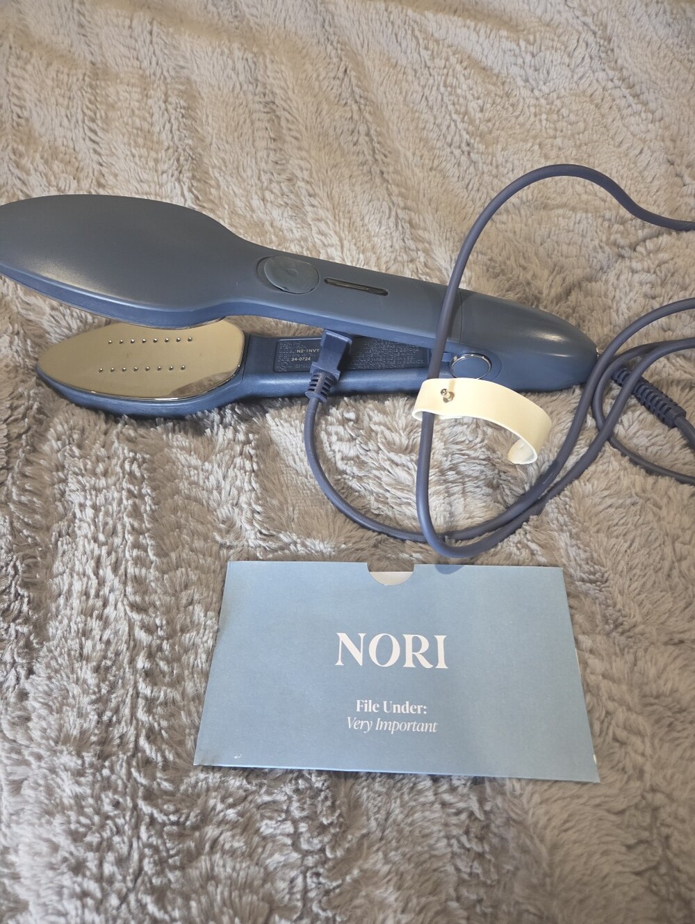 NORI Press Blue Steamer Used Once.  Guess I'm a Traditionlist With an Iron Still
